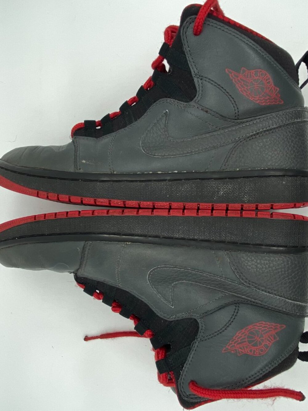 Nike Air Jordan Retro 1 '94 Men US 9 Anthracite Gray Gym Red Black 631733-004